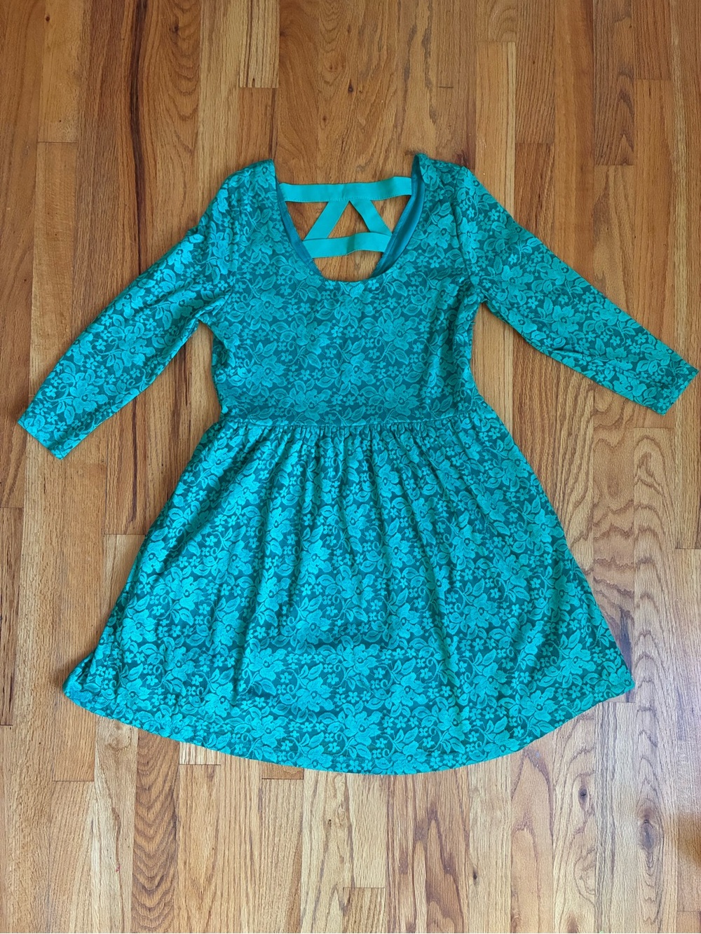 Max C London strappy back lace skater mini dress